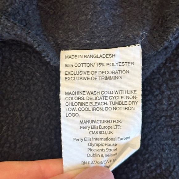 Sz S The Orginal Penguin washed black full zip hoodie sweatshirt - Picture 9 of 9